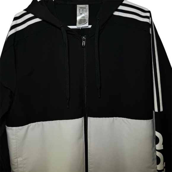 Adidas Hooded Track Jacket - Black/White - Picture 4 of 4